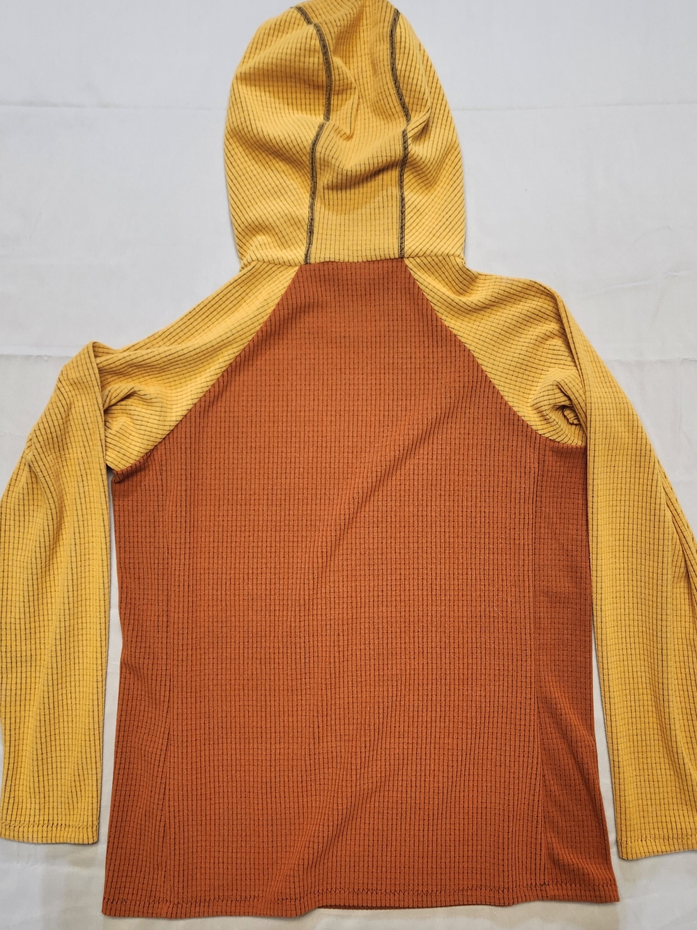 Melanzana Micro Grid Hoodie V2 Sunflower pumpkin Womens Large Hiking Leadville - Picture 6 of 6